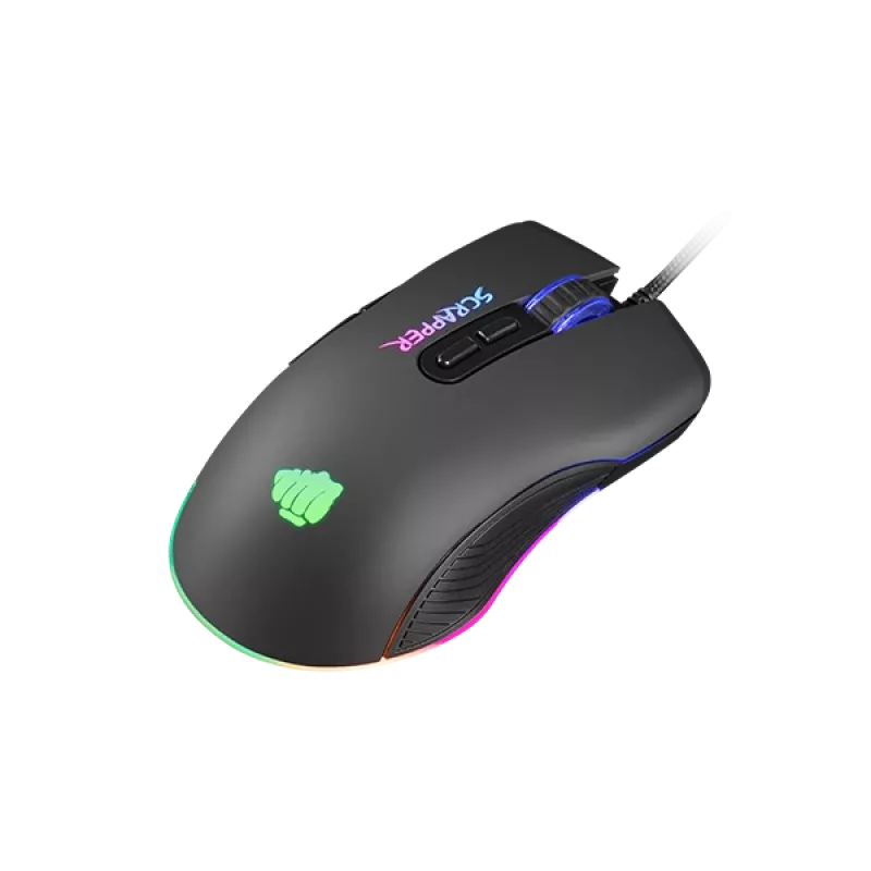 Mysz FURY Scrapper dla graczy symetryczna USB Typ-A Optyczna 6400 DPI