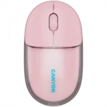 Mysz CANYON OnClick 24 BT/ Bezprzewodowa Przezroczysta/Różowa