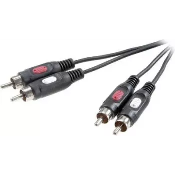 Profesjonalny kabel audio RCA SpeaKa [2x wtyk RCA - 2x wtyk RCA] 2,50 m czarny (SP-7869768)