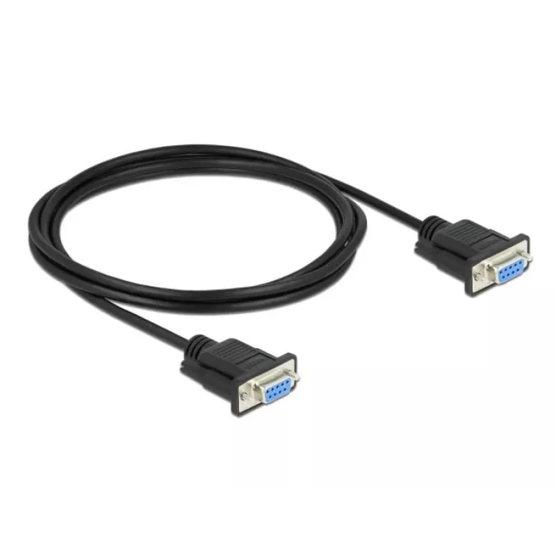 Kabel szeregowy DeLOCK 86605 czarny 2m RS-232 Sub-D9