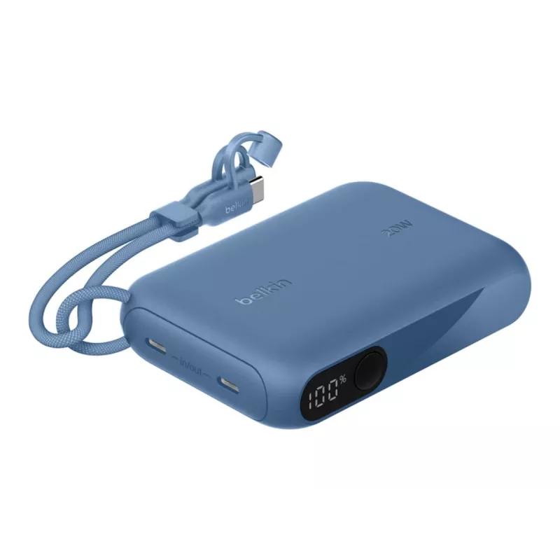 Power bank Belkin BPB027HQBL 10000 mAh — niebieski, 2 porty USB Type‑C
