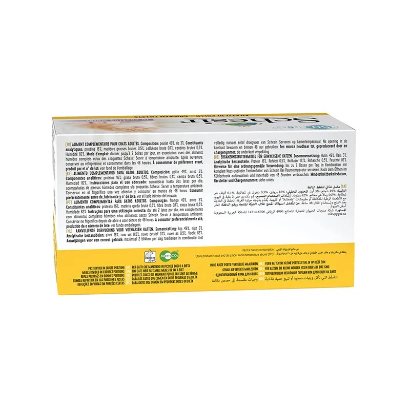 SCHESIR Filety z kurczaka w bulionie - mokra karma dla kota - 6x50g