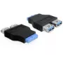 Delock Adapter USB 3.0 Pin Header Socket > 2 x USB 3.0 Socket - obok siebie (65324)