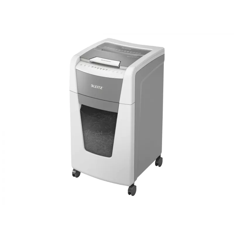 Leitz IQ Autofeed Office 300 Automatyczna niszczarka do papieru P4, cięcie poprzeczne, 22 cm, 4 x 30 mm, 60 l, 500 arkuszy, 55 dB