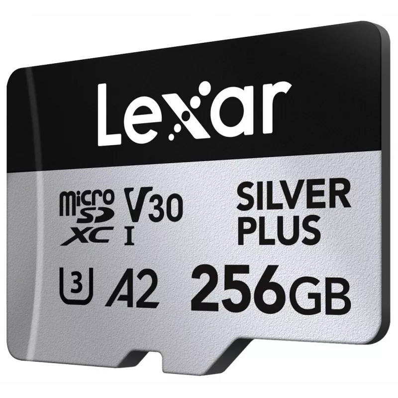 Karta pamięci microSD 256 GB C10 A2 U3 V30 205/150 MB/s Silver Plus