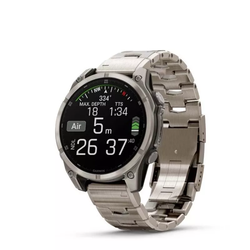 Smartwatch GARMIN Fenix 8 47 mm, 1,4 cala (3,56 cm) AMOLED 454×454, tytan, Wi‑Fi, GPS