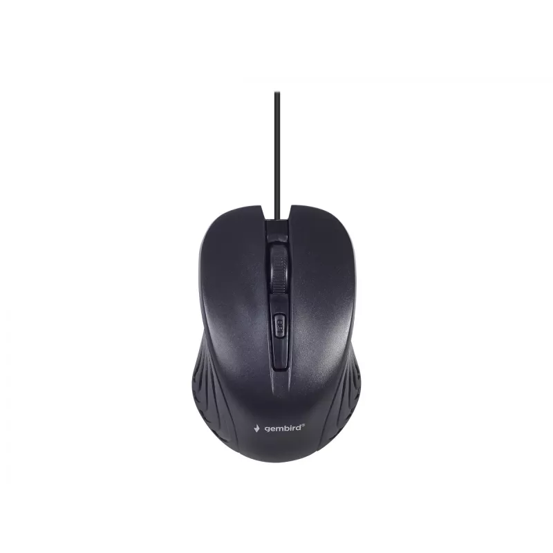 Przewodowa klawiatura pełnowymiarowa Gembird KBS-UM-04 USB QWERTY US English z myszą, czarna, kabel 1,5 m