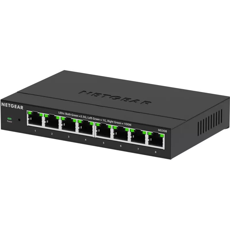 NETGEAR MS308 Niezarządzalny przełącznik 2.5G Ethernet (100/1000/2500) Czarny