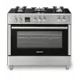 Wolnostojąca kuchenka gazowo-elektryczna Ravanson KWGE-K90, 5 stref gotowania, 90 cm, inox
