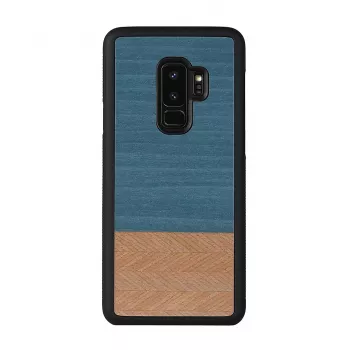 Etui na smartfona man and wood do Samsung Galaxy S9 Plus — denim Czarny