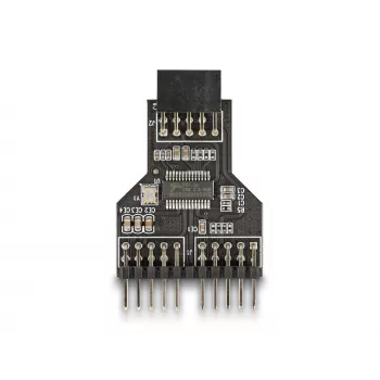 DeLOCK 60045 zmieniacz płci kabla 9 pin USB 2.0 2 x 9 pin goldpin Czarny