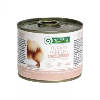 Mokra karma dla psa nature’s protection Adult Small — Indyk i jabłka, 200 g, bezglutenowa, bezcukrowa, dla małych ras