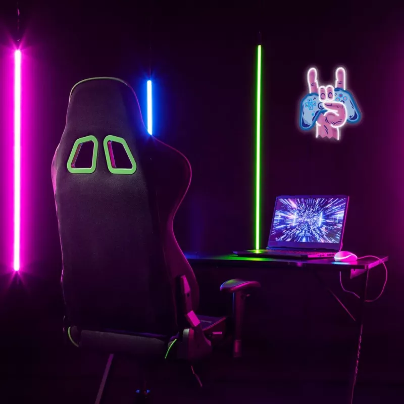 Neon Lights MANTA SNL109MT Ręka z gamepadem - neon, dekoracyjne oświetlenie LED do stanowiska gamingowego