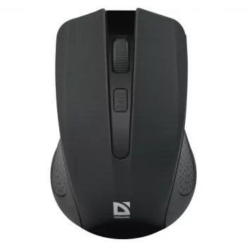 Bezprzewodowa mysz RF DEFENDER Accura MM-935 — optyczna 1600 DPI, symetryczna, 3 przyciski, odbiornik USB, czarna