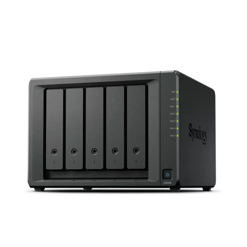 Synology DX525 Rozszerzalna stacja dysków Desktop 5-zatokowa na dyski 3,5” HDD/SSD, SATA, Hot-swap, Czarny