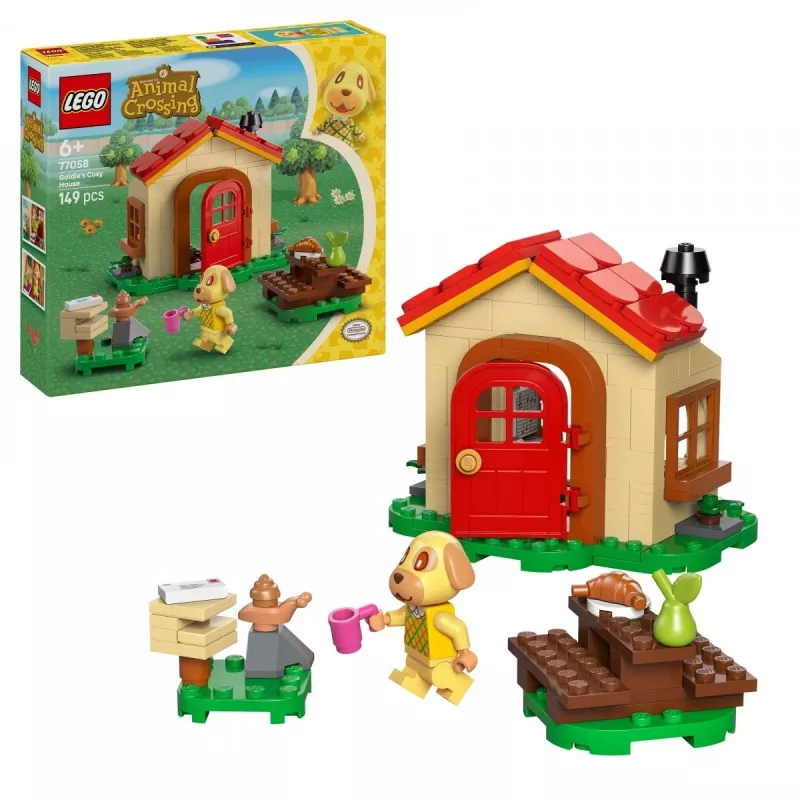 Klocki konstrukcyjne LEGO Animal Crossing Przytulny Domek 77058, 149 elementów, 1 minifigurka, rozmiar 120×90×70 mm