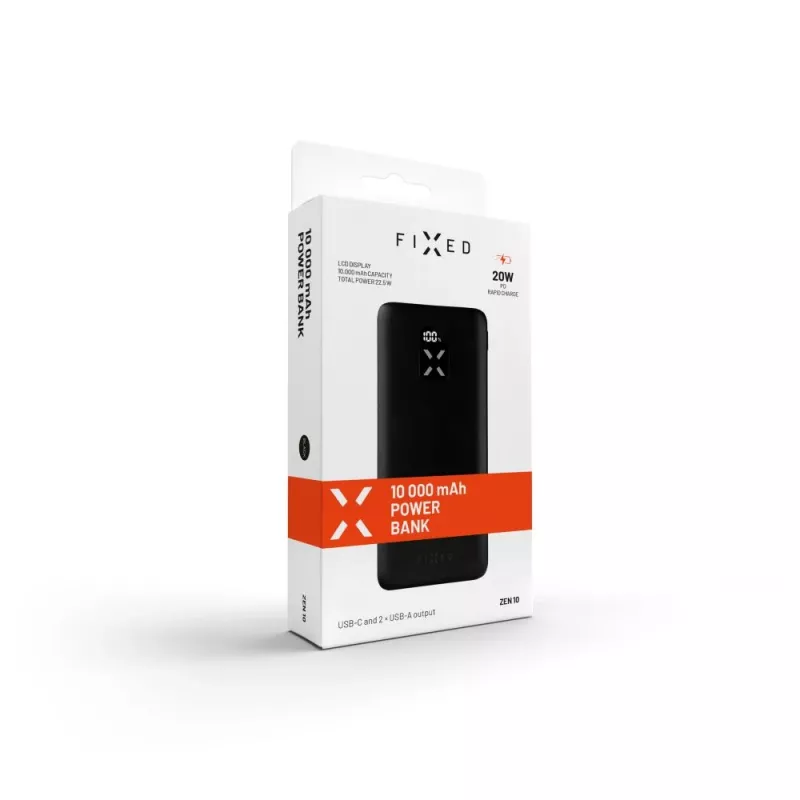 Power Bank Zen 10000 mAh Czarny, FIXZEN-10-BK