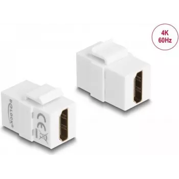 Moduł Keystone DeLOCK HDMI żeński na HDMI żeński biały