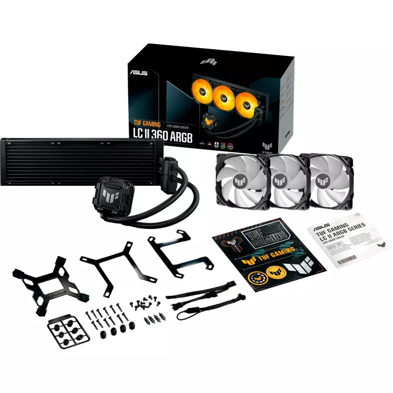 Zestaw chłodzenia cieczą procesora ASUS TUF GAMING LC II 360 ARGB 12 cm Czarny