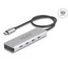 DeLOCK USB-C Hub 10 Gb/s 4 porty Aluminiowy Szary