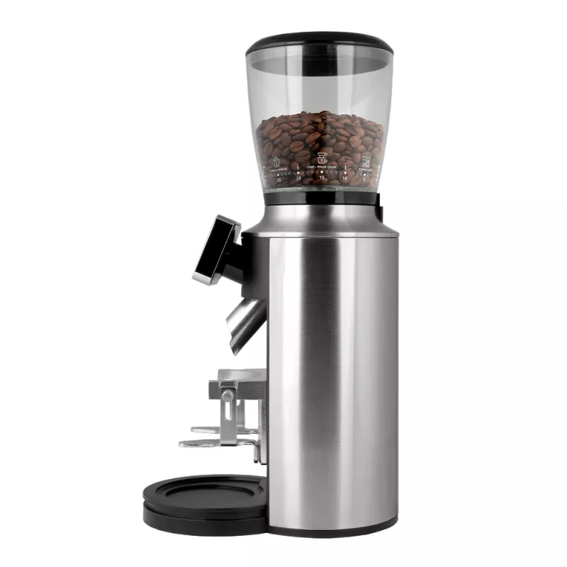 Młynek żarnowy do kawy GASTROBACK Design Pro Touch 30 — żarna stożkowe, zbiornik 300 g, 150 W, czarny/przezroczysty