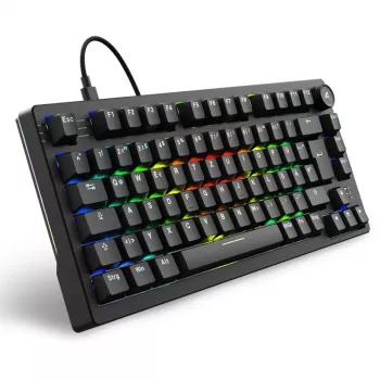 Sharkoon SGK25 Klawiatura Dom USB QWERTZ Niemiecki Czarny 75% RGB LED