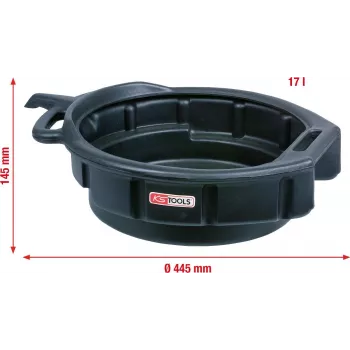 Wanna do wyłapywania oleju ks tools 150.9360, pojemność 17 L, średnica 445 mm