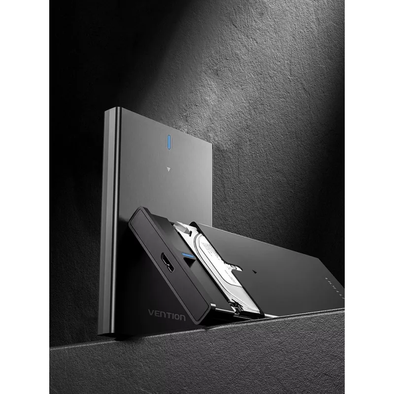 Vention Obudowa na dysk twardy SATA 2,5 cala (USB 3.0 Micro-B) Czarna