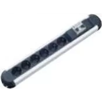 Listwa zasilająca Bachmann PRIMO 1.75m 6 gniazd AC wewnętrzna aluminium czarna
