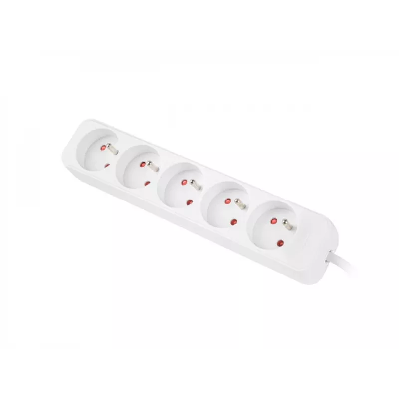 LANBERG PS0-05E-0150-W 1.5M Biały 5X 230V Przedłużacz Lanter KABEL Z PEŁNEJ MIEDZI