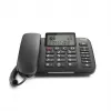 Telefon analogowy Gigaset DL380 z identyfikacją rozmówcy, słuchawka przewodowa, czarny
