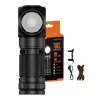 Latarka Superfire TH03 460 lm, ładowalna przez USB-C, ręczna latarka LED
