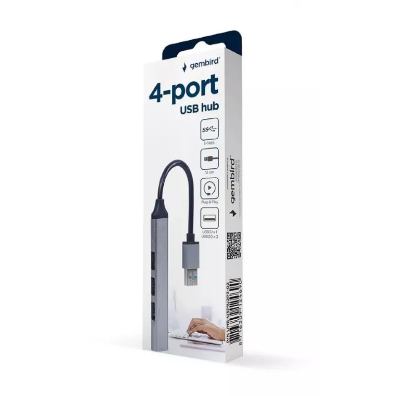Hub z interfejsem USB 3.0 GEMBIRD UHB-U3P1U2P3-02 — 4 porty