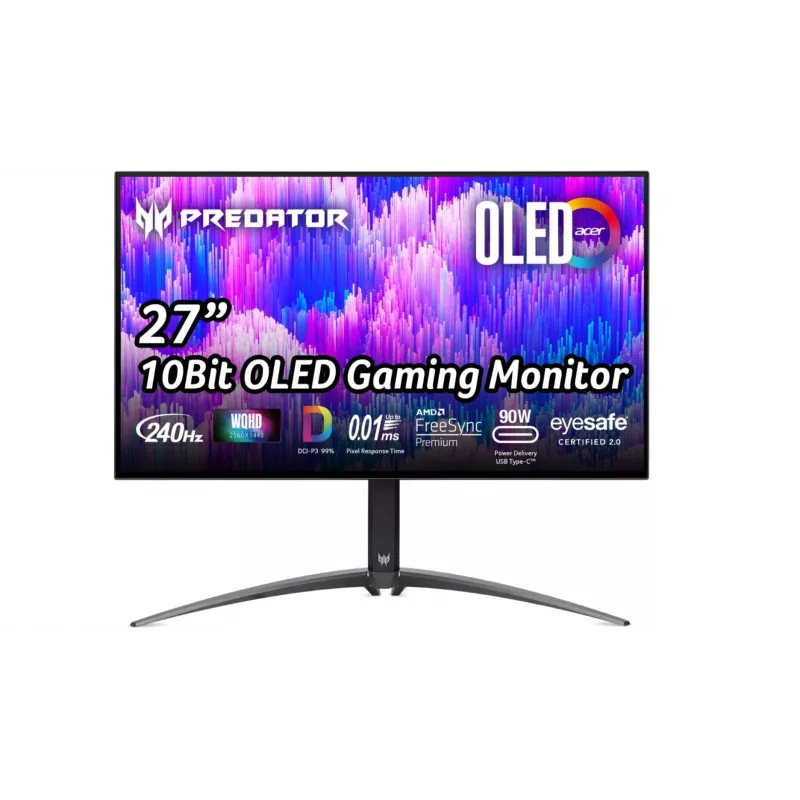 Monitor komputerowy Acer X27U X1 67,3 cm (26,5 inch) 2560 x 1440 pikseli Wide Quad HD OLED Czarny