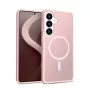 Crong Hybrid Matte Magnetic cover do Samsung Galaxy S26 — TPU/PC, różowy