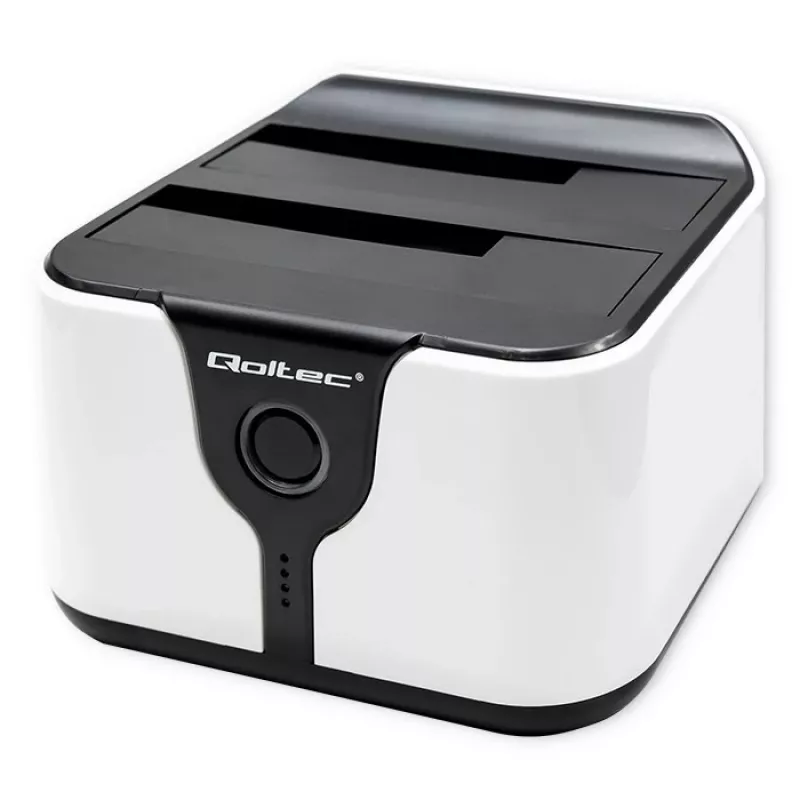 Qoltec 50309 stacja dokująca HDD SSD 2.5 3.5 | SATA III | USB 3.0 | Super speed 5Gb/s | z funkcją klonowania