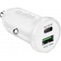 SBS Car Charger 12/24V 1x Type C PD+ USB 2.1 A biały