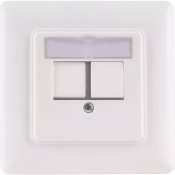 Dwukieszeniowa ramka keystone pod gniazdo sieciowe ShiverPeaks BS08‑10101 do złączy keystone modułowych