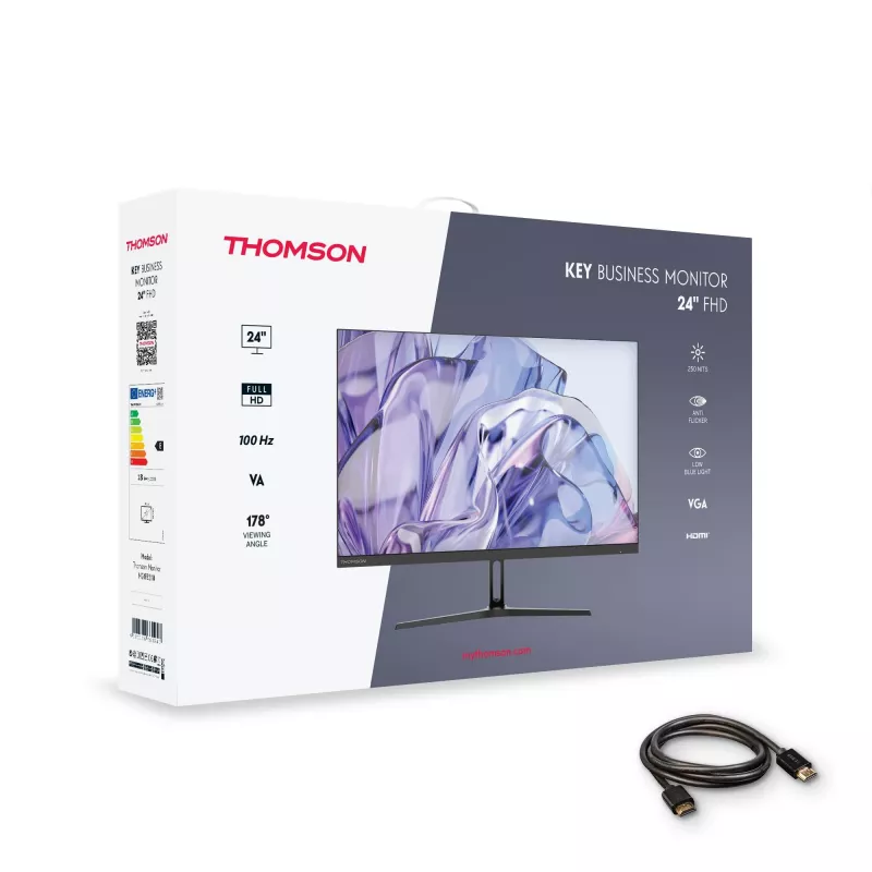 Monitor THOMSON M24FB2Y14 24 cale (61 cm) Full HD 1920x1080 VA LED, 14 ms, VESA, Czarny