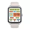 Smartwatch Zeblaze GTS 4 — 1,94 cala (4,93 cm) AMOLED 466×466 px, ekran dotykowy, Wi‑Fi, metalowa obudowa, silikonowy pasek (biały)