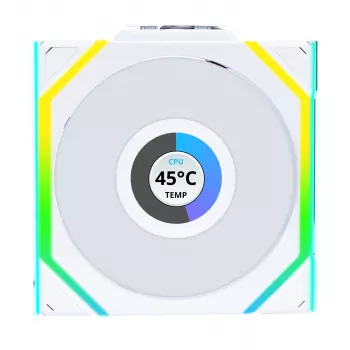 Fan Lian Li UNI FAN SL Wireless LCD 120 12 cm biały 31 dB 51,45 cfm