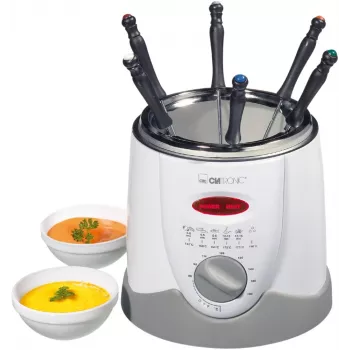 Clatronic FFR 2916 Pojedyncza 1 L Wolnostojąca 900 W Frytkownica Szary, Biały
