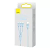 Kabel USB 3w1 Baseus StarSpeed Series, USB-C + Micro + Lightning 3,5A, 1,2m (Niebieski)