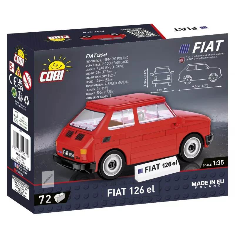 Zestaw konstrukcyjny Cobi Youngtimer Collection Fiat 126p el 24531 — 150 elementów
