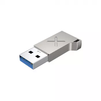 adapter złącza USB Type-A Unitek A1034NI, srebrny, USB 2.0/3.2 Gen1, do 5 Gbit/s, obudowa cynkowa, 36×16,7×5,7 mm