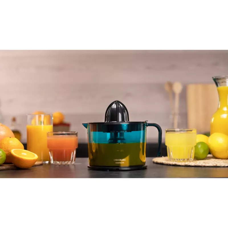 EssentialVita Adjust Czarny, wyciskarka do cytrusów czarno-niebieska
