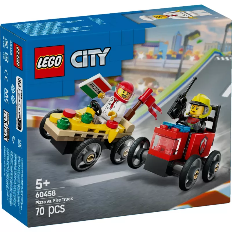 LEGO CITY 60458 Pizza kontra wóz strażacki