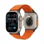 Zamienny pasek GUAN Premium Plus do Apple Watch — Pomarańczowy/Czarny — Pasuje do 42/44/45/46/49 mm