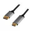 LogiLink CDA0107 adapter kabla wideo 2 m DisplayPort HDMI Szary Czarny
