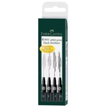 Fineliner Faber-Castell 167115 Multi Czarny 4 pcs